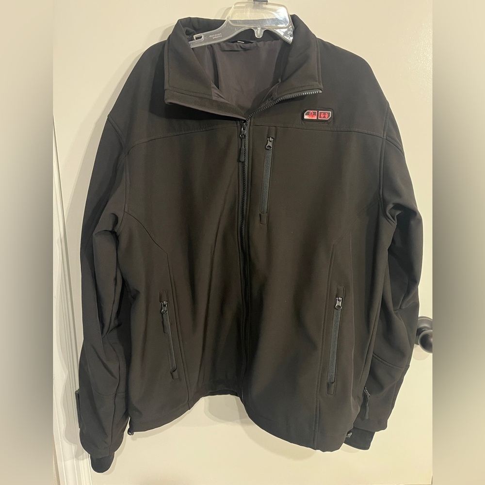 Men’s size XL Sharper Image Rechargeable Heated Soft Shell Full Zip Jacket